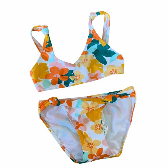 Zara Girls Floral Bikini Set Swimsuit 8-9 - Picture 1 of 6